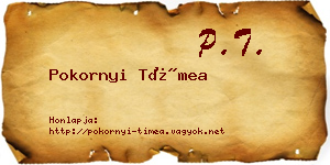 Pokornyi Tímea névjegykártya